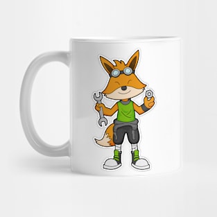 Fox as Mechanic with Wrench & Nut Mug